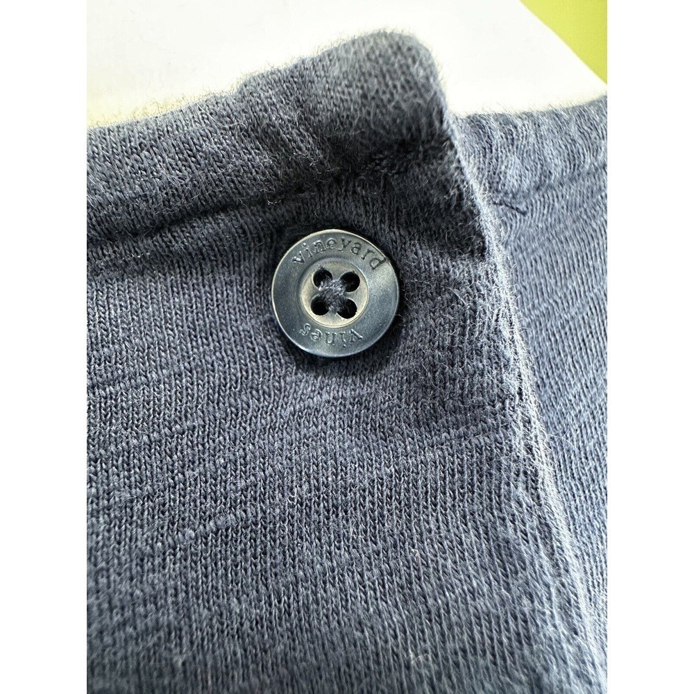 Vineyard Vines Shirt Top Sz S Flowy Flutter Sleeve Scoop Neck Office Cotton Blue - Picture 6 of 6
